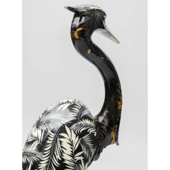 Figurine Décorative Heron Noir 70Cm