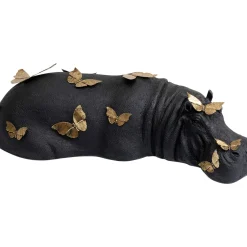 Figurine Décorative Hippo Butterflies 35Cm