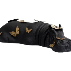 Figurine Décorative Hippo Butterflies 35Cm