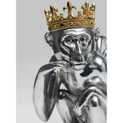 Figurine Décorative King Lui Argente 35Cm
