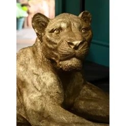 Figurine Décorative Lion Dore 113Cm