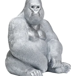 Figurine Décorative Monkey Gorilla Side Xl Argente