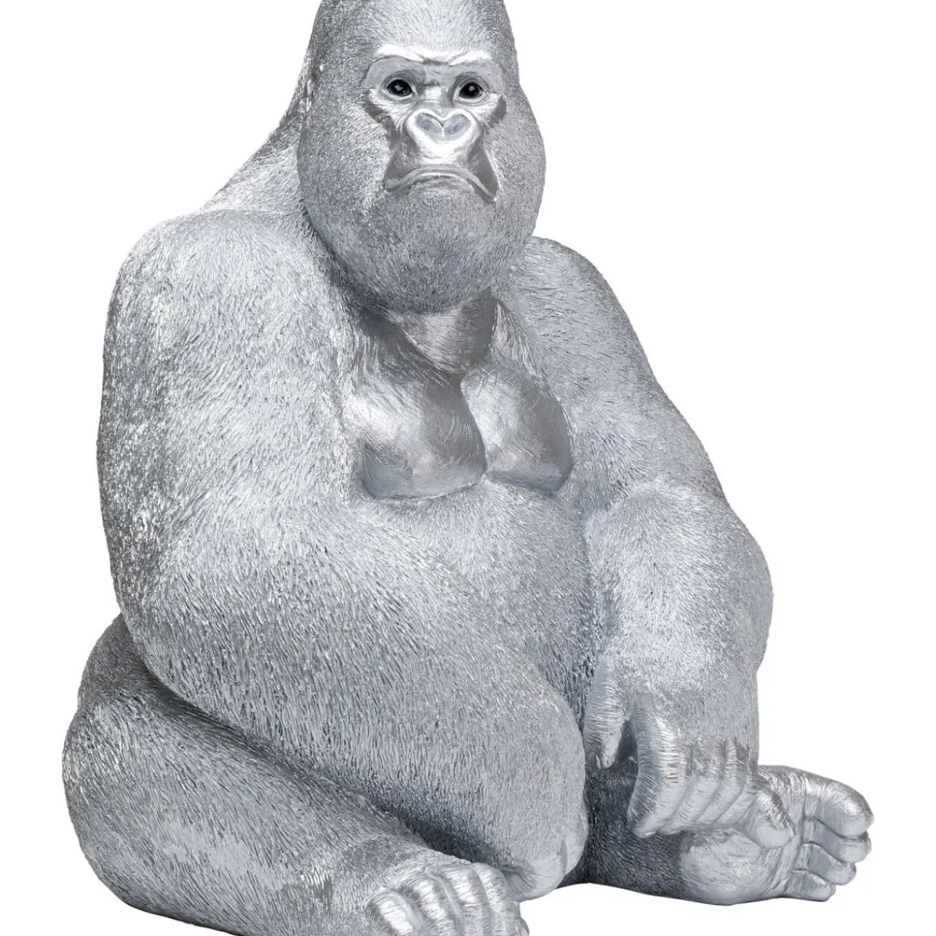 Figurine Décorative Monkey Gorilla Side Xl Argente