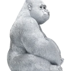 Figurine Décorative Monkey Gorilla Side Xl Argente