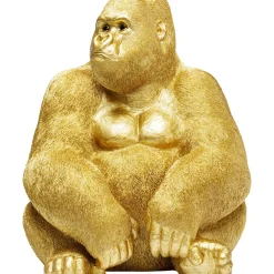 Figurine Décorative Monkey Gorilla Side Dore 76Cm