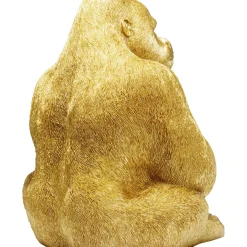 Figurine Décorative Monkey Gorilla Side Dore 76Cm