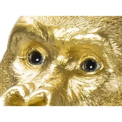 Figurine Décorative Monkey Gorilla Side Dore 39Cm