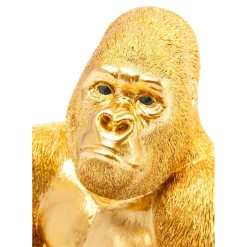 Figurine Décorative Monkey Gorilla Side Dore 39Cm
