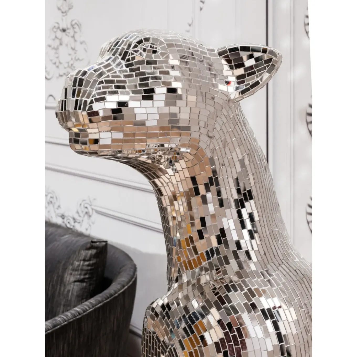 Figurine Décorative Mosaik Welcome Panther Gauche