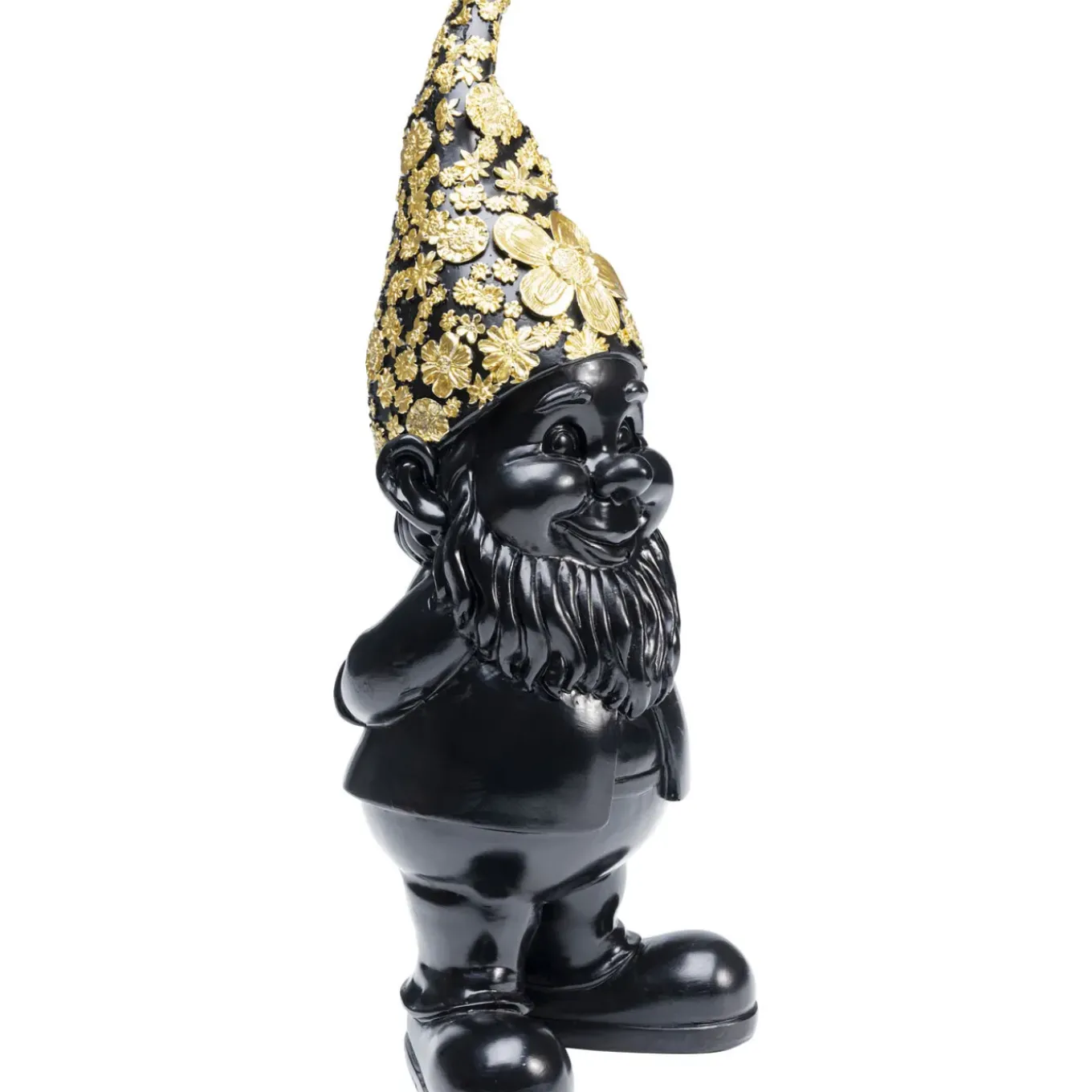 Figurine Décorative Nain Standing Noir-Dore 30