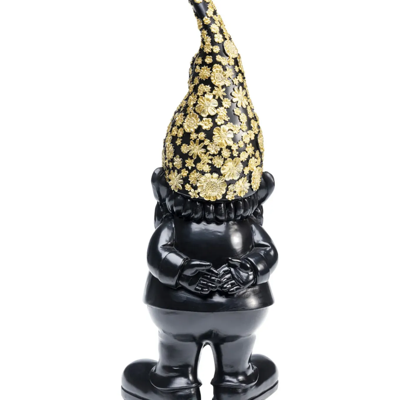 Figurine Décorative Nain Standing Noir-Dore 30