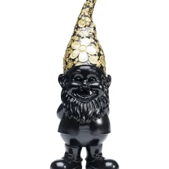 Figurine Décorative Nain Standing Noir-Dore 60