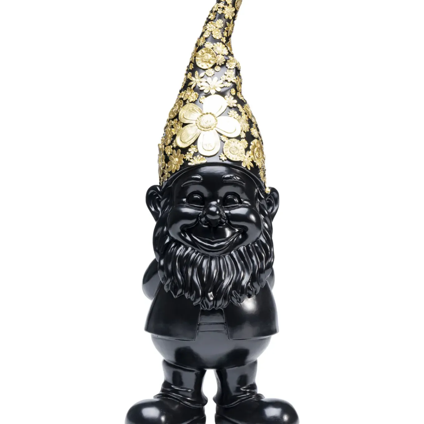 Figurine Décorative Nain Standing Noir-Dore 60
