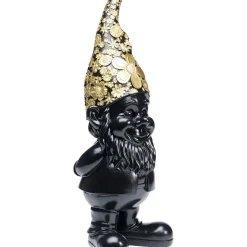 Figurine Décorative Nain Standing Noir-Dore 60