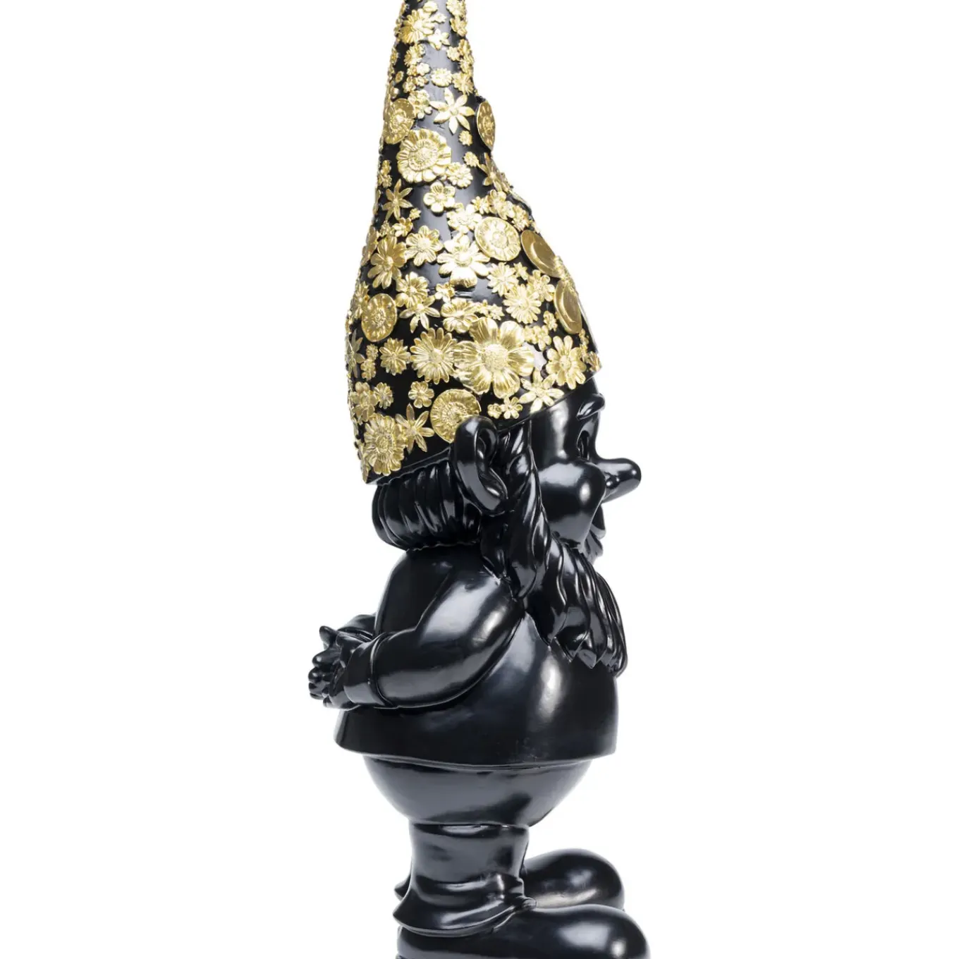 Figurine Décorative Nain Standing Noir-Dore 60