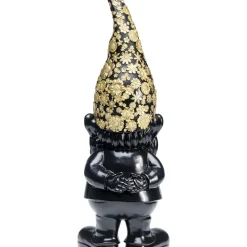 Figurine Décorative Nain Standing Noir-Dore 60