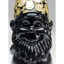 Figurine Décorative Nain Standing Noir-Dore 60