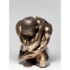 Figurine Décorative Nude Man Hug Bronze 54Cm