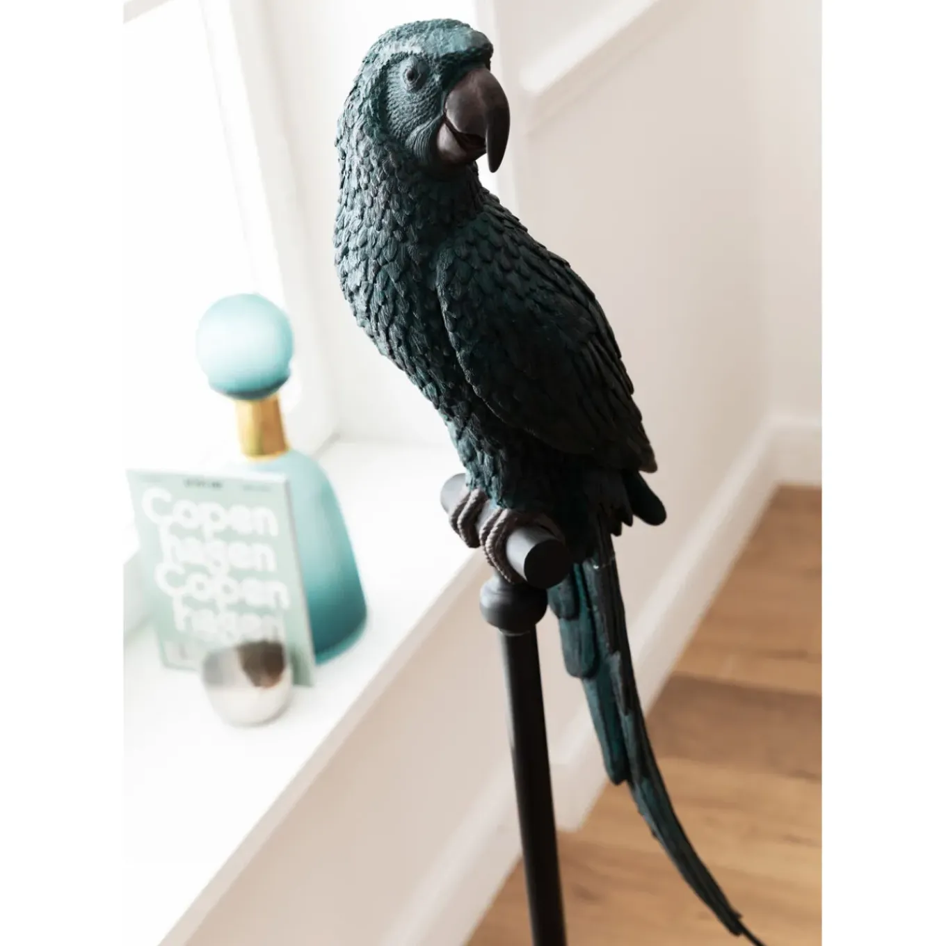 Figurine Décorative Parrot Petrole