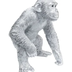 Figurine Décorative Playing Ape Argente 50Cm