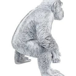 Figurine Décorative Playing Ape Argente 50Cm