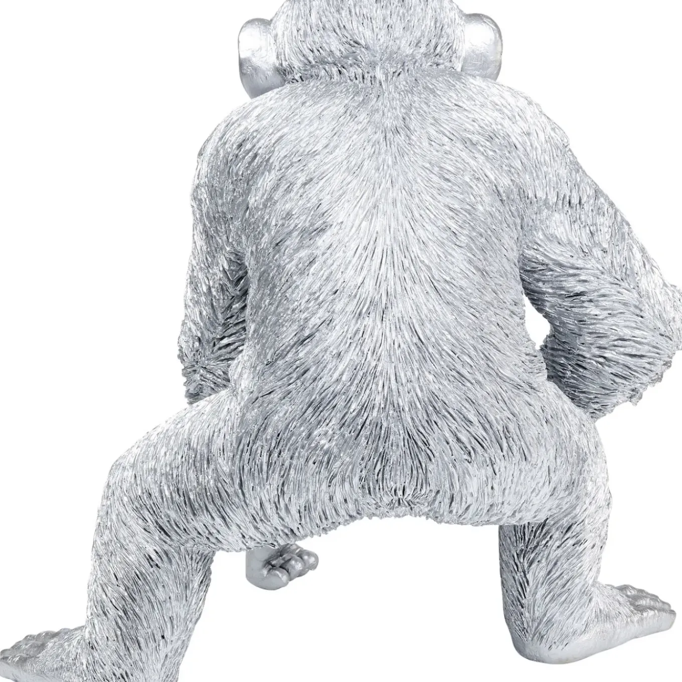 Figurine Décorative Playing Ape Argente 50Cm