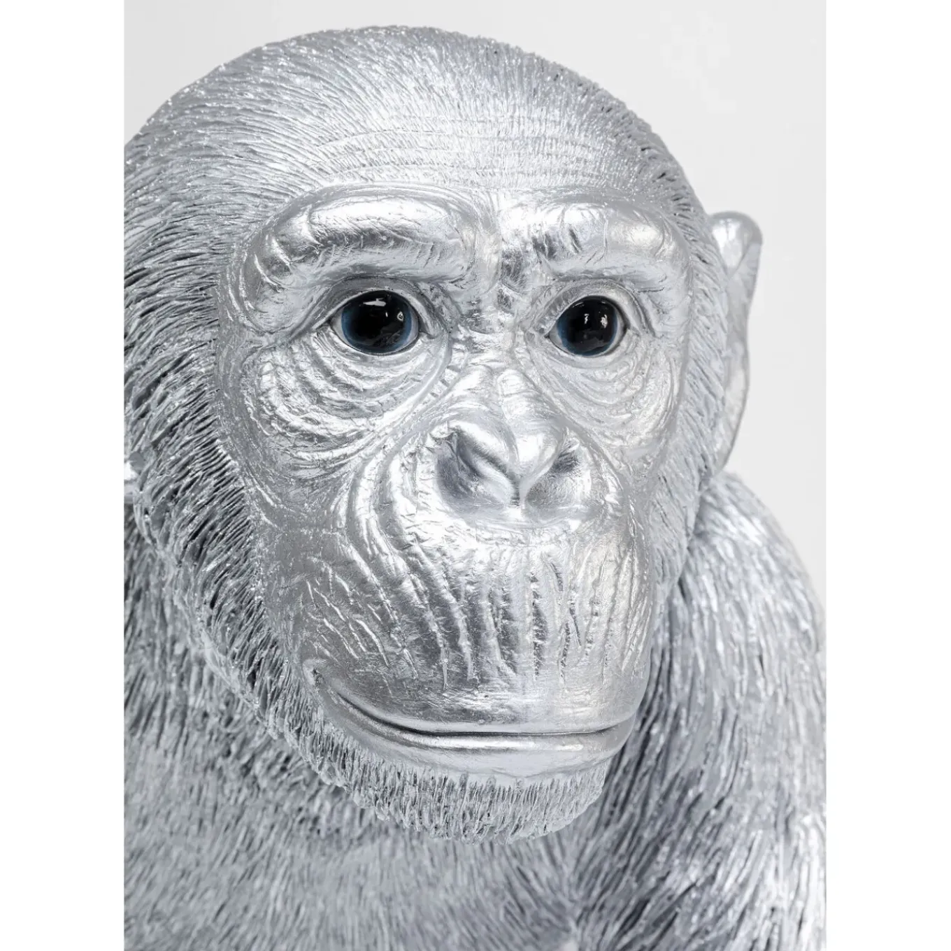 Figurine Décorative Playing Ape Argente 50Cm