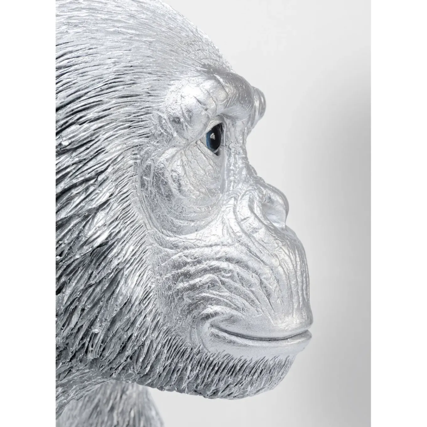 Figurine Décorative Playing Ape Argente 50Cm