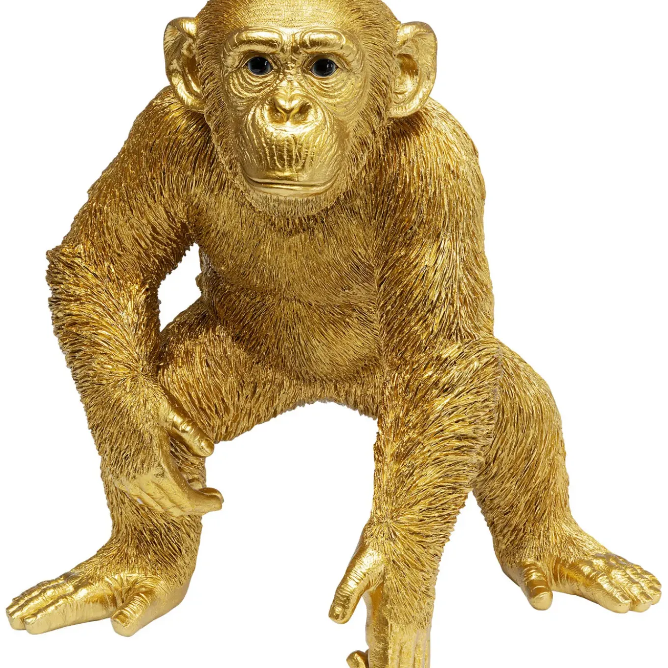 Figurine Décorative Playing Ape Dore 50Cm