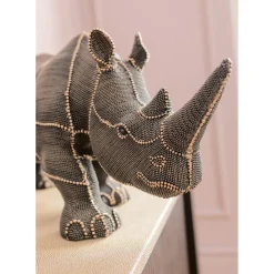 Figurine Décorative Rhino Rivets Pearls 25Cm