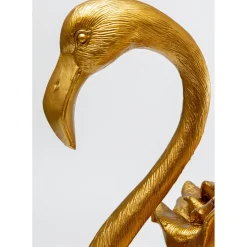 Figurine Décorative Rose Flamingo Dore 63Cm