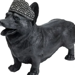 Figurine Décorative Royal Standing Corgi Noir 52Cm