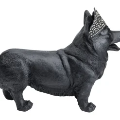 Figurine Décorative Royal Standing Corgi Noir 52Cm