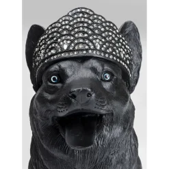 Figurine Décorative Royal Standing Corgi Noir 52Cm