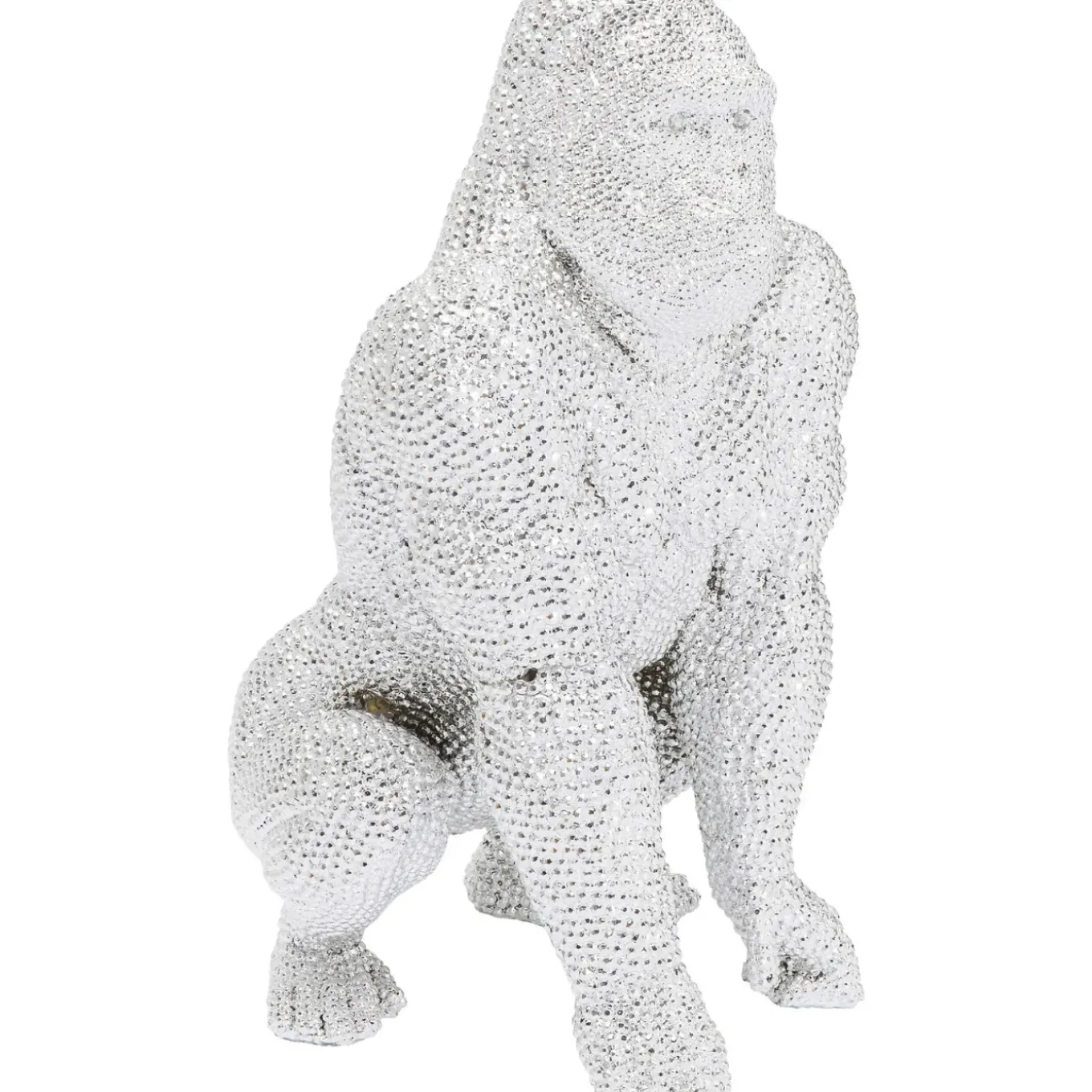 Figurine Décorative Shiny Gorilla Argente 80Cm