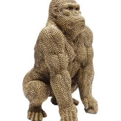 Figurine Décorative Shiny Gorilla Dore 46Cm