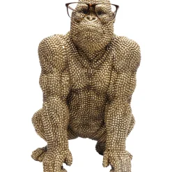 Figurine Décorative Shiny Gorilla Dore 46Cm