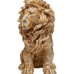 Figurine Décorative Sitting Lion Dore 42Cm