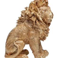 Figurine Décorative Sitting Lion Dore 42Cm