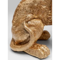 Figurine Décorative Sitting Lion Dore 42Cm