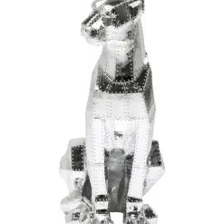 Figurine Décorative Sitting Cat Rivet Chrome 82Cm
