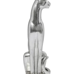 Figurine Décorative Sitting Leopard Argente 150