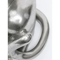 Figurine Décorative Sitting Leopard Argente 150
