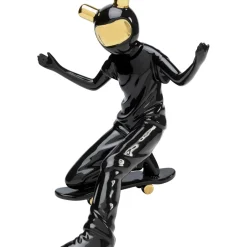 Figurine Décorative Skating Astronaut Noir