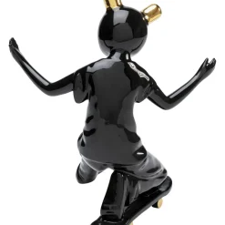 Figurine Décorative Skating Astronaut Noir