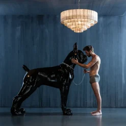 Figurine Décorative Toto Xl Noir 180Cm