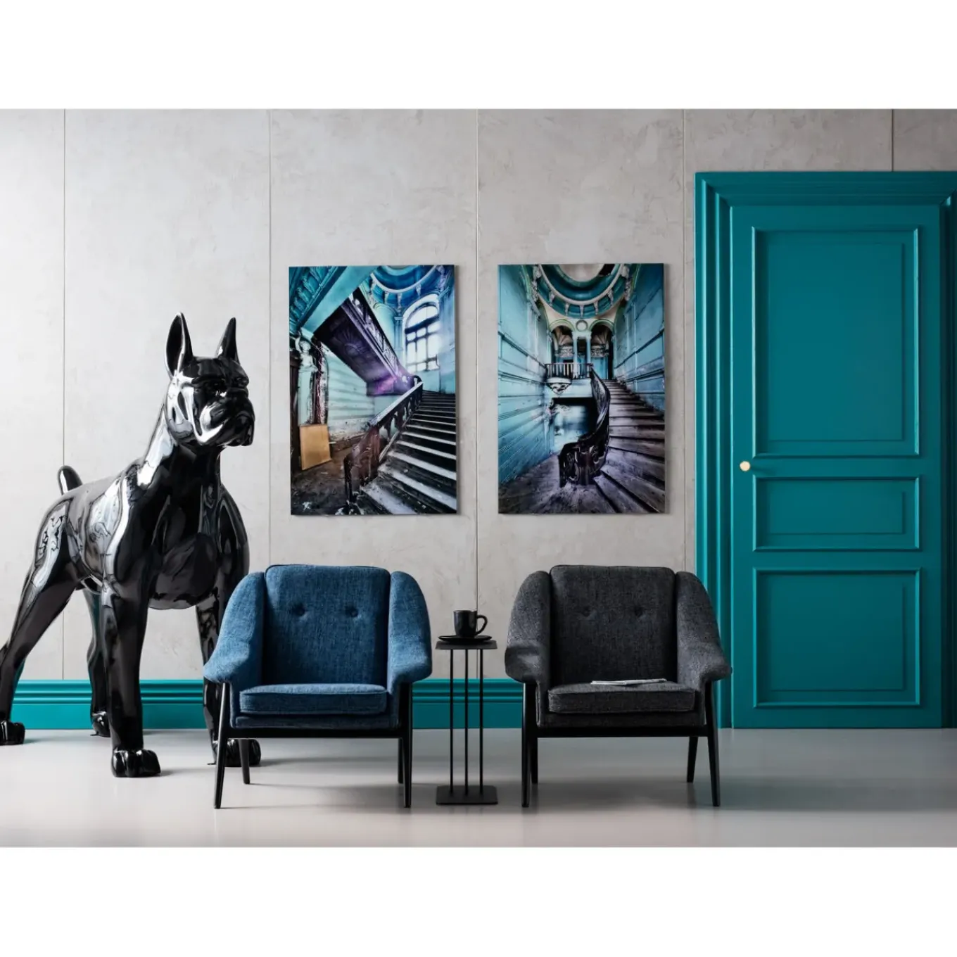 Figurine Décorative Toto Xl Noir 180Cm