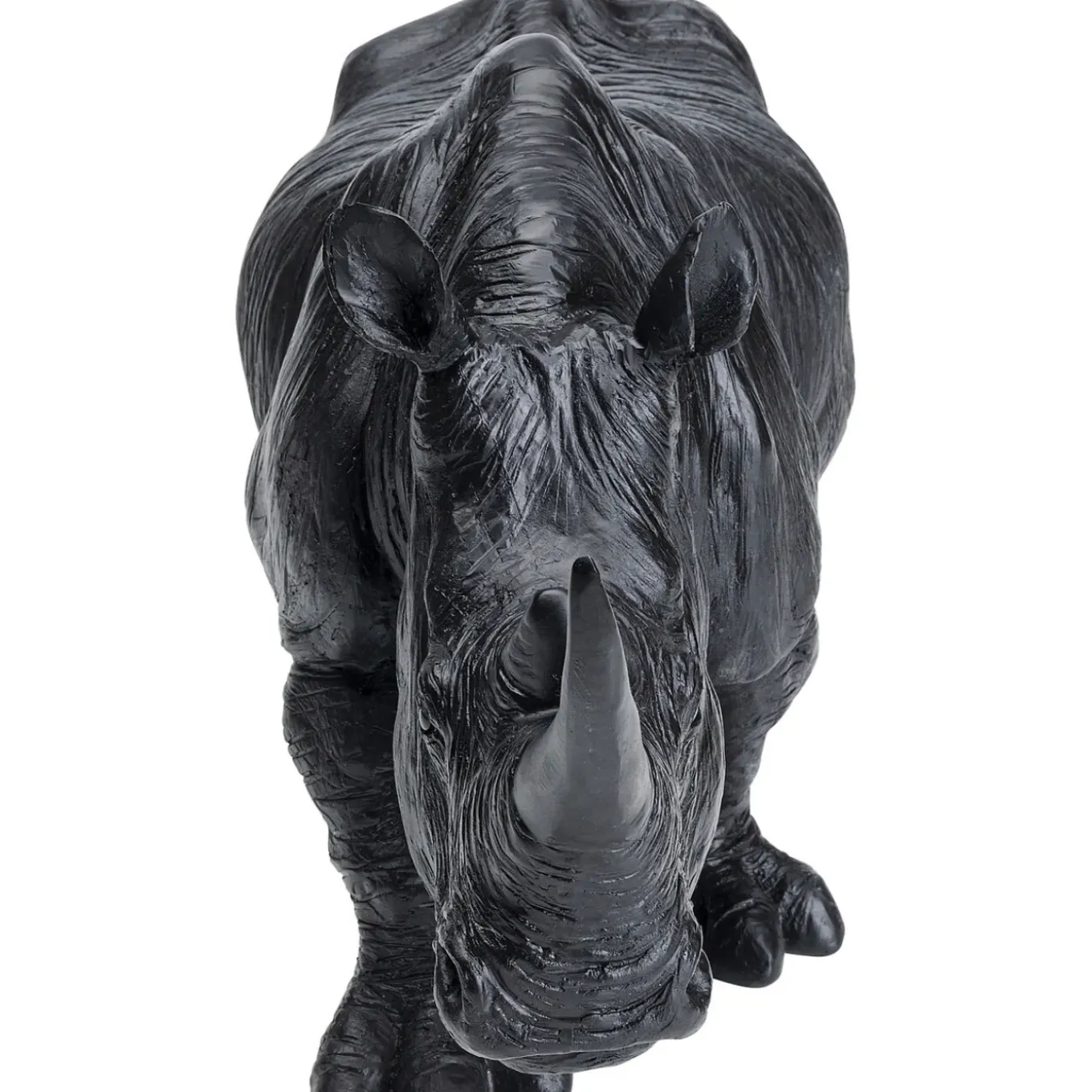 Figurine Décorative Walking Rhino Noir 56Cm