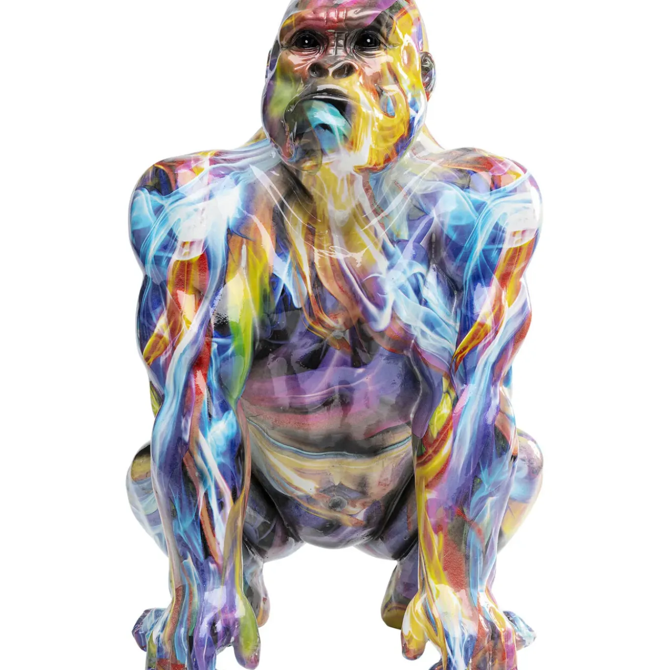 Figurine Décorative Watching Gorilla Colorful 45Cm