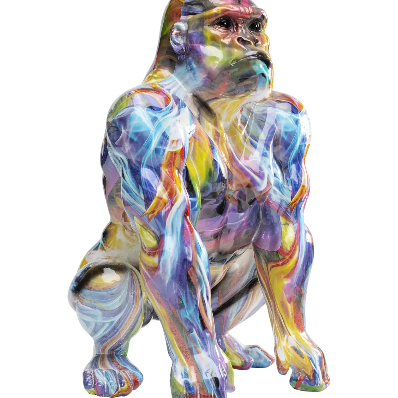 Figurine Décorative Watching Gorilla Colorful 45Cm